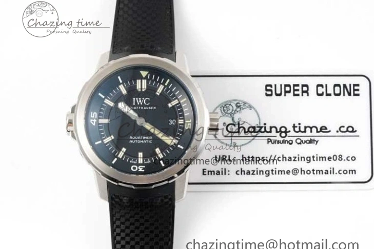 MIROTIME 1229 TechFriendly Aquatimer SS IW3290 RSF 1:1 Best Edition Black Dial on Black Rubber Strap A 7076